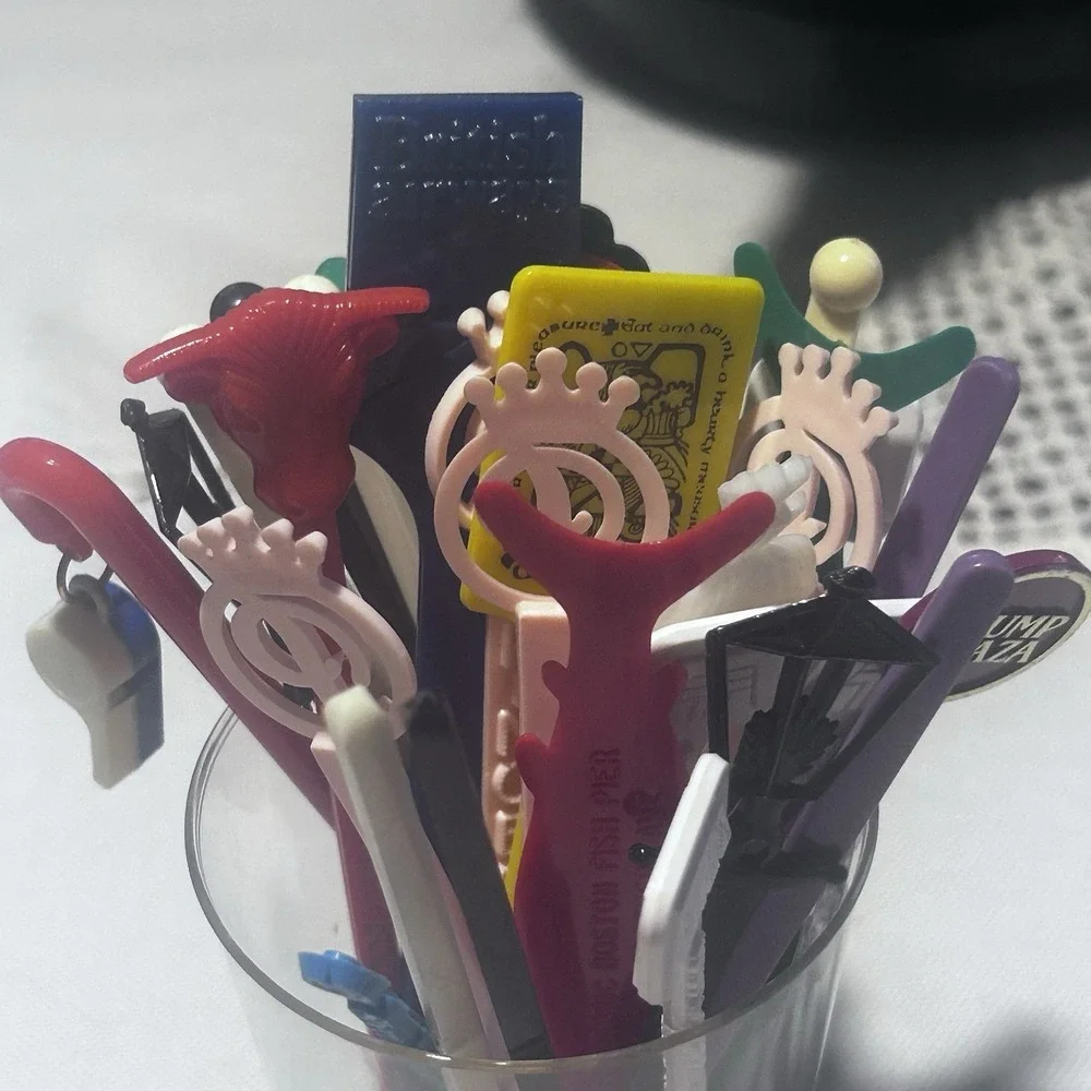 Lot of 30 Vintage Swizzle Sticks Stirrers Vegas Disney Latin Casino Nassau Inn